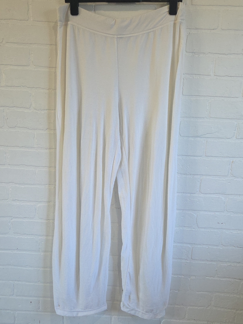 Eileen Fisher White Wide-Leg Pants
